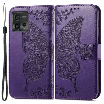 Чохол UniCase Butterfly Pattern для Motorola Moto G72 - Purple: фото 1 з 8