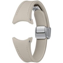 Оригінальний ремінець D-Buckle Hybrid Eco-Leather Band (S/M) для Samsung Galaxy Watch 4 / 4 Classic / 5 / 5 Pro / 6 / 6 Classic (ET-SHR93SAEGEU) - Etoupe: фото 1 з 4