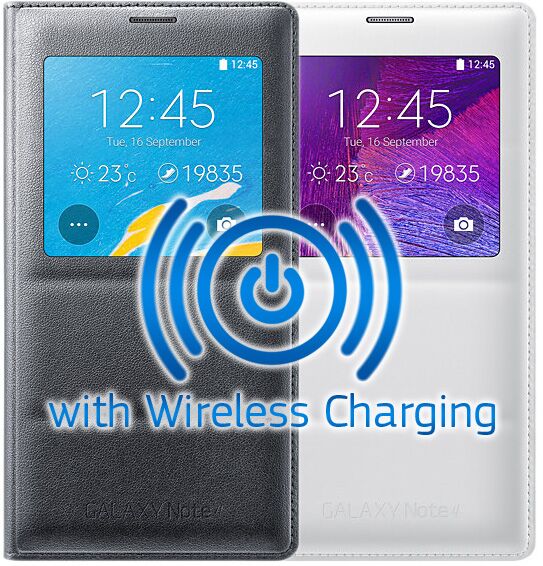 Чехол S View Cover Wireless для Samsung Galaxy Note 4 (N910) EP-VN910IBRGRU - White: фото 4 из 4