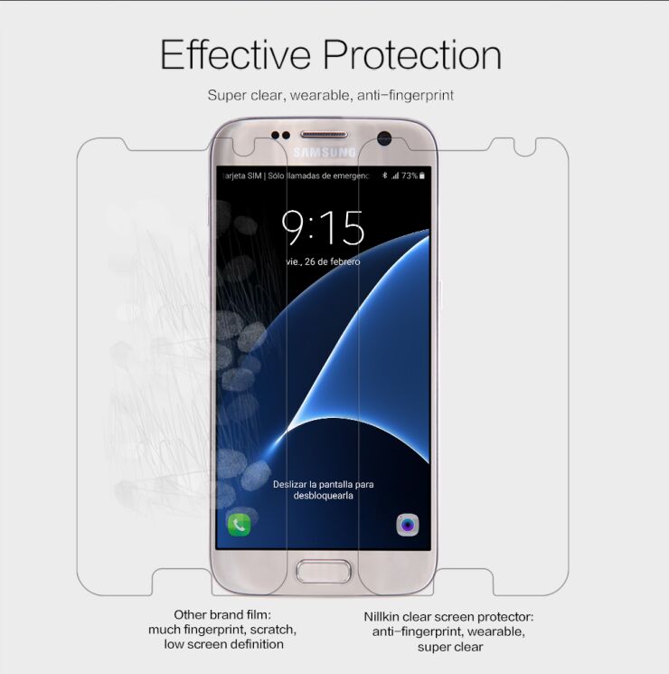 Защитная пленка NILLKIN Crystal для Samsung Galaxy S7 (G930): фото 2 из 7
