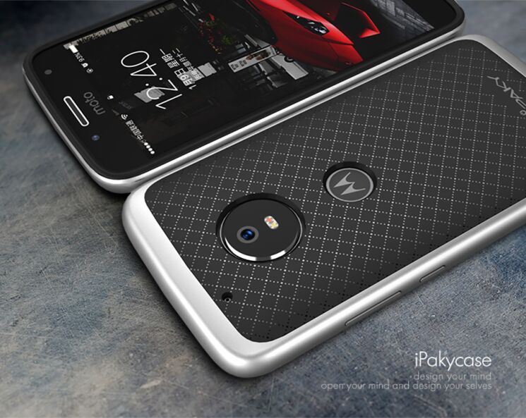 Захисний чохол IPAKY Hybrid для Motorola Moto G5 - Silver: фото 2 з 7