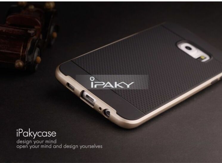 Захисний чохол IPAKY Hybrid для Samsung Galaxy S6 edge+ (G928) - Gold: фото 3 з 9