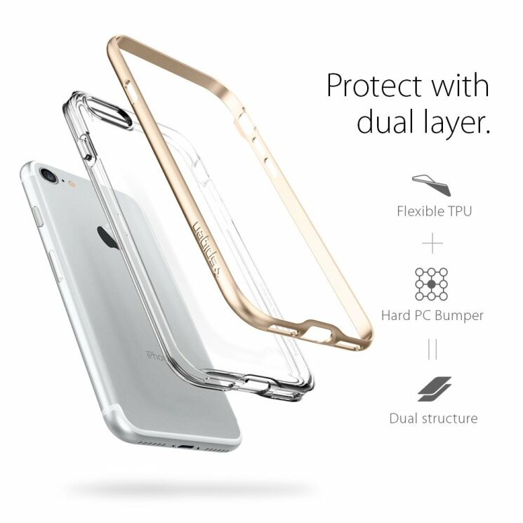 Захисний чохол SGP Neo Hybrid Crystal для iPhone 7 / iPhone 8 - Champagne Gold: фото 20 з 23