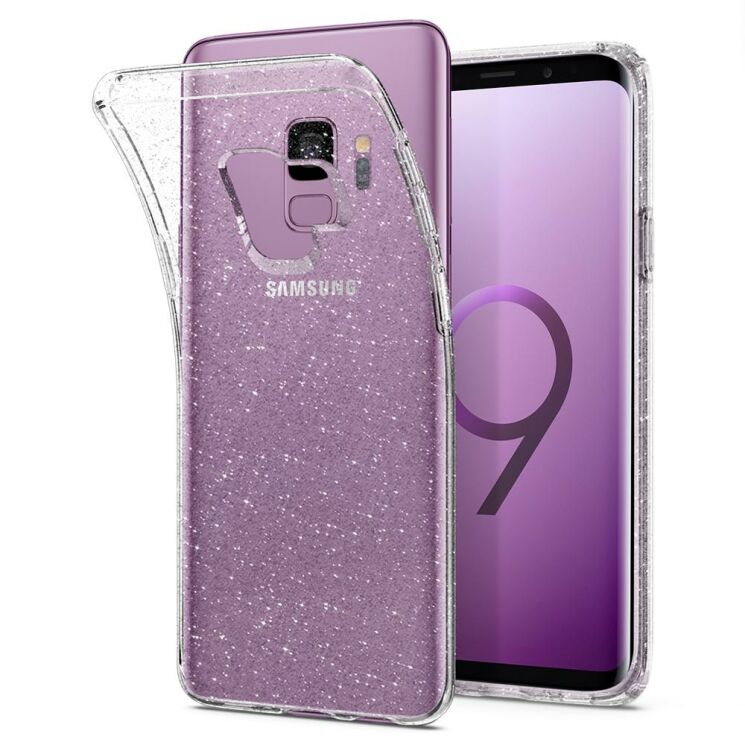 Защитный чехол Spigen SGP Liquid Crystal Glitter для Samsung Galaxy S9 (G960) - Crystal Quartz: фото 2 из 15