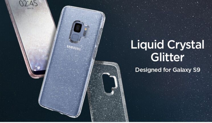 Защитный чехол Spigen SGP Liquid Crystal Glitter для Samsung Galaxy S9 (G960) - Crystal Quartz: фото 11 из 15