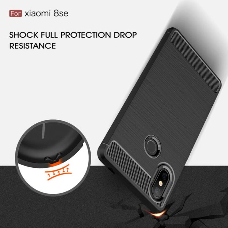 Защитный чехол UniCase Carbon для Xiaomi Mi 8 SE (Special Edition) - Black: фото 7 из 11