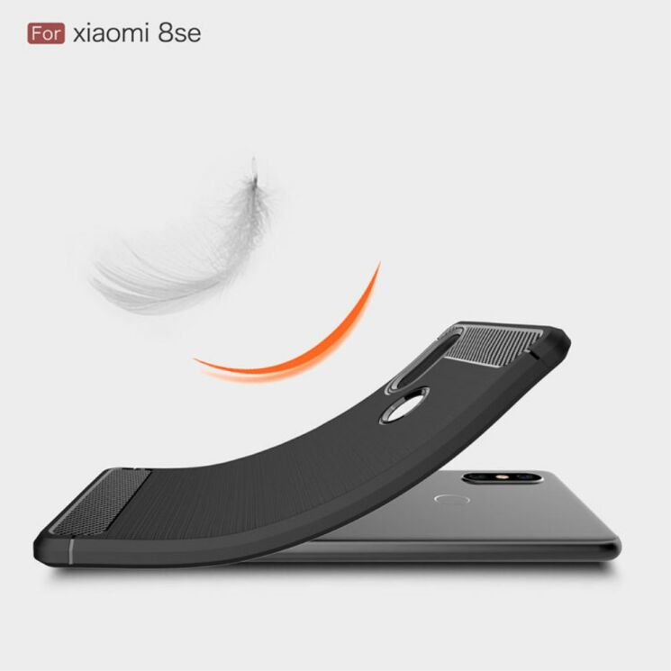Захисний чохол UniCase Carbon для Xiaomi Mi 8 SE (Special Edition) - Grey: фото 8 з 11