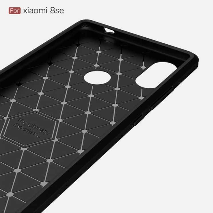 Захисний чохол UniCase Carbon для Xiaomi Mi 8 SE (Special Edition) - Grey: фото 6 з 11