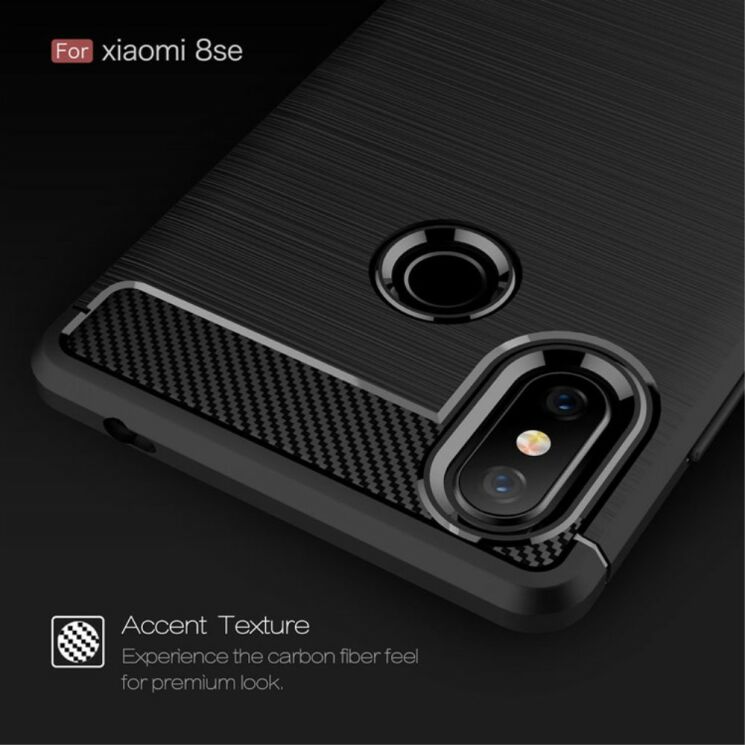 Защитный чехол UniCase Carbon для Xiaomi Mi 8 SE (Special Edition) - Black: фото 5 из 11