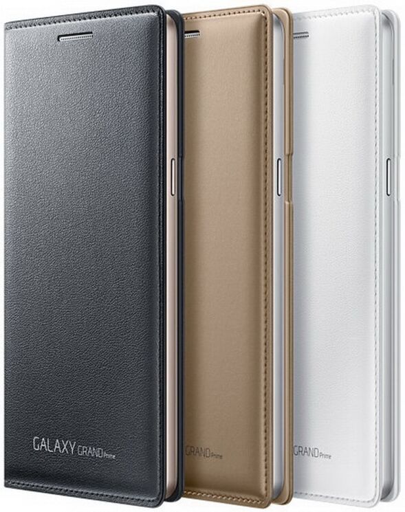Чохол Flip Cover для Samsung Galaxy Grand Prime (G530) EF-WG530BFEGRU - Gold: фото 5 з 5
