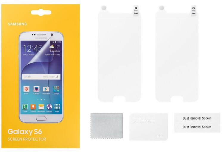 Комплект защитных пленок (2 шт) для Samsung Galaxy S6 (G920) ET-FG920CTEGRU: фото 4 з 7