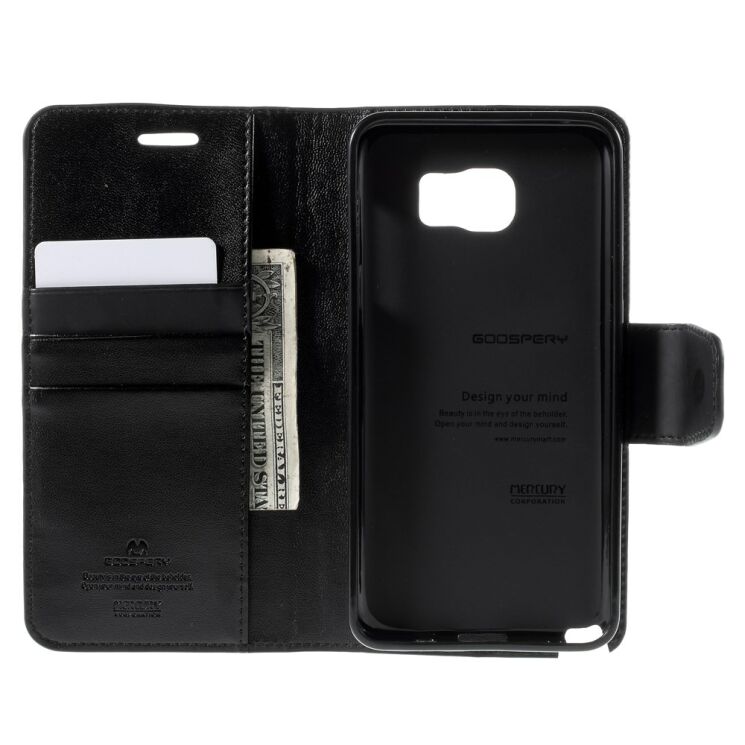 Чохол MERCURY Sonata Diary для Samsung Note 5 (N920) - Black: фото 6 з 10