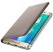 Чохол Flip Wallet для Samsung Galaxy S6 edge+ (EF-WG928PBEGWW) - Gold: фото 1 з 5