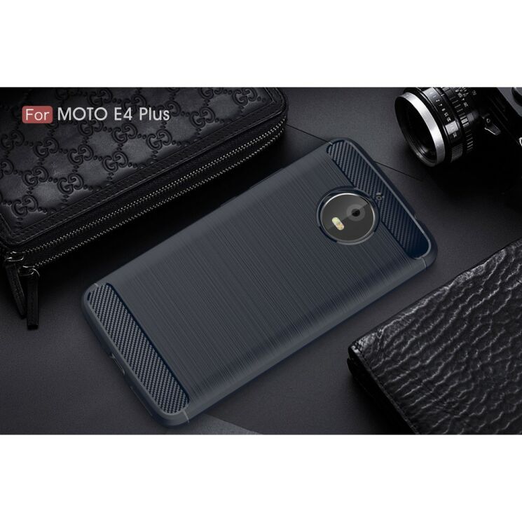 Защитный чехол UniCase Carbon для Motorola Moto E Plus / E4 Plus - Dark Blue: фото 2 из 10