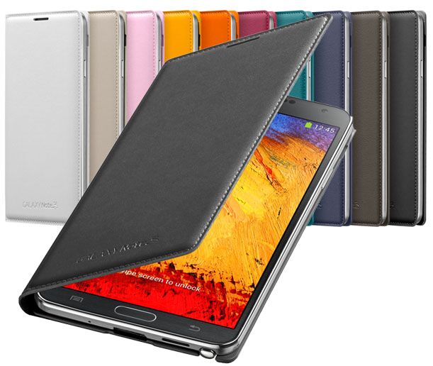 Чехол Flip Wallet для Samsung Galaxy Note 3 (N9000) - Orange: фото 5 из 5