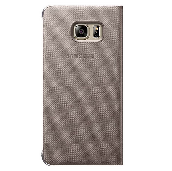 Чехол Flip Wallet для Samsung Galaxy S6 edge+ (EF-WG928PBEGWW) - Gold: фото 4 из 5