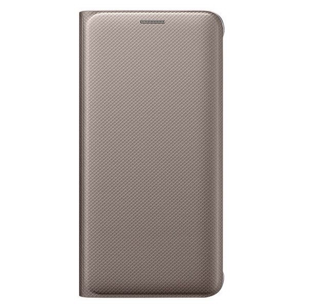 Чехол Flip Wallet для Samsung Galaxy S6 edge+ (EF-WG928PBEGWW) - Gold: фото 2 из 5