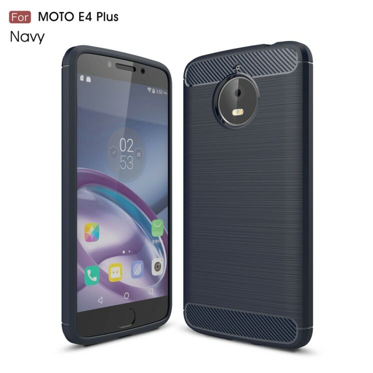 Захисний чохол UniCase Carbon для Motorola Moto E Plus / E4 Plus - Dark Blue: фото 1 з 10