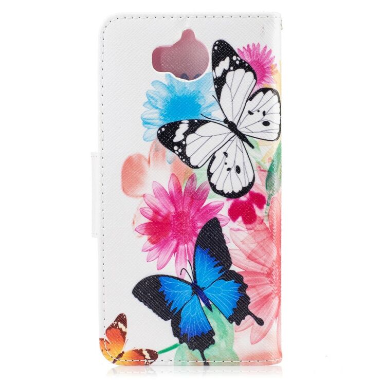 Чехол-книжка Deexe Color Wallet для Huawei Y5 2017 - Butterfly in Flowers : фото 3 из 8