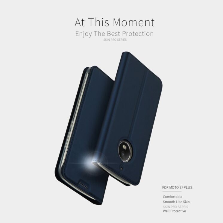 Чохол-книжка DUX DUCIS Skin Pro для Motorola Moto E4 - Dark Blue: фото 7 з 11
