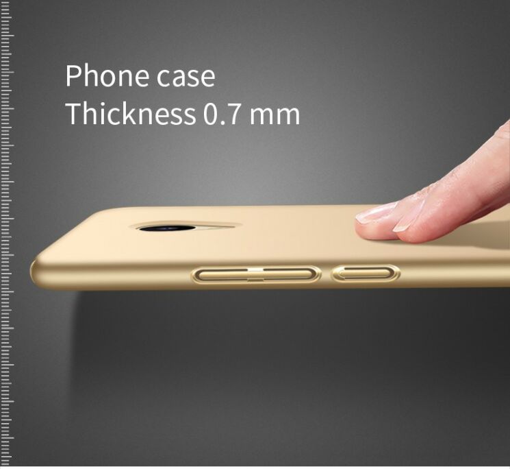 Пластиковый чехол Deexe Edge Case для Meizu M5 - Gold: фото 7 из 10
