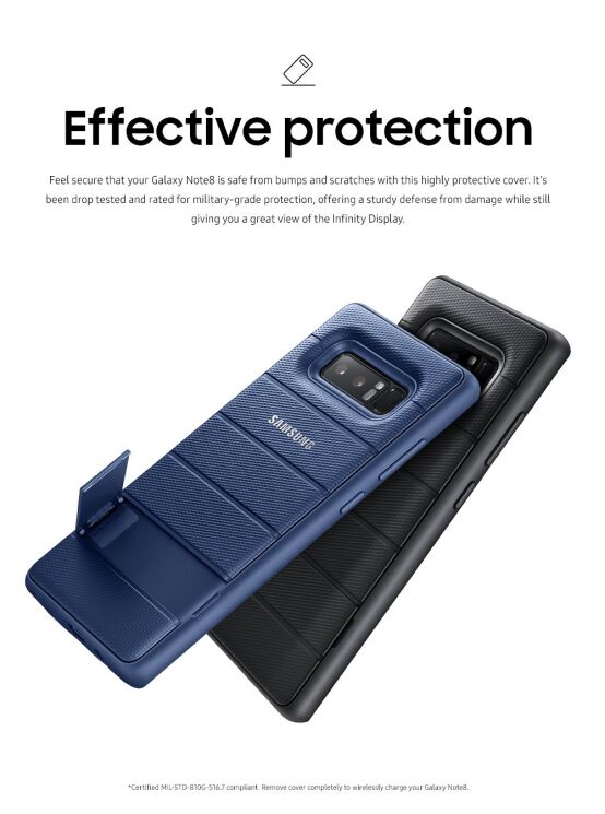 Protective Standing Cover Защитный чехол для Galaxy Note 8 (N950) EF-RN950CBEGRU - Black: фото 5 из 6