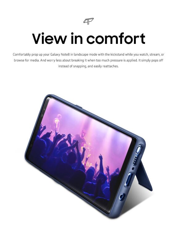 Protective Standing Cover Защитный чехол для Galaxy Note 8 (N950) EF-RN950CBEGRU - Black: фото 6 из 6