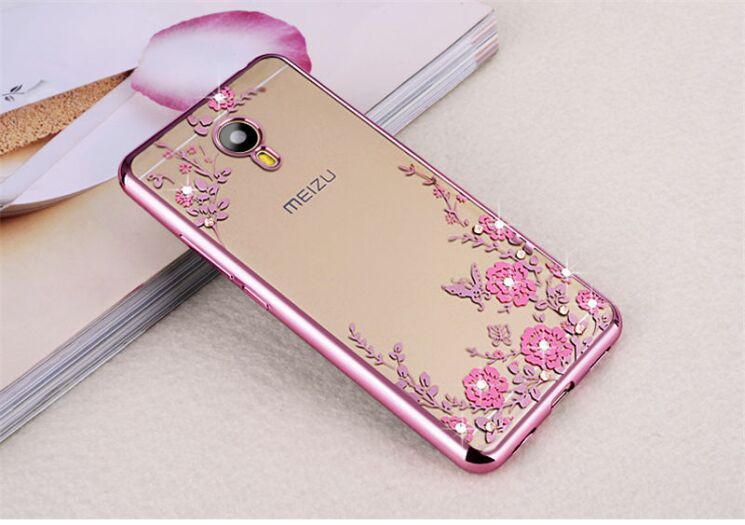 Силиконовый (TPU) чехол Deexe Shiny Cover для Meizu Pro 6 Plus - Rose Gold: фото 1 из 4