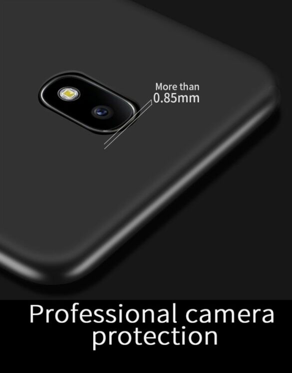 Силіконовий (TPU) чохол X-LEVEL Matte для Samsung Galaxy J7 2017 (J730) - Black: фото 8 з 9