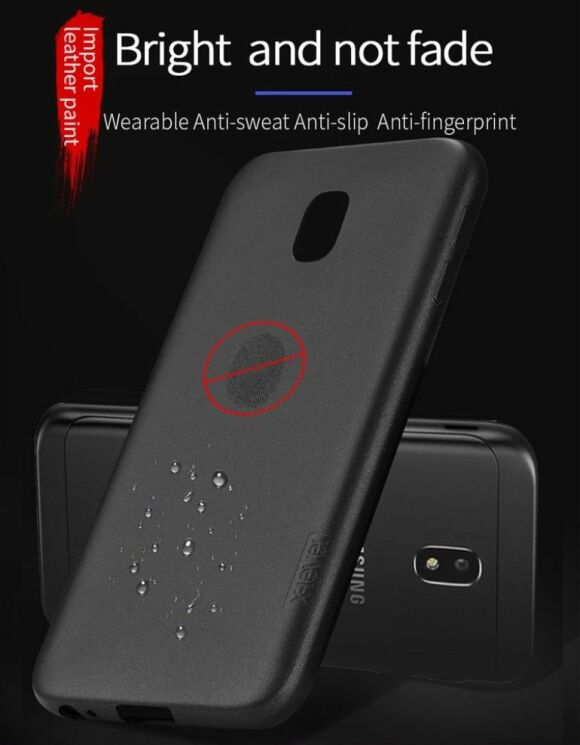 Силиконовый (TPU) чехол X-LEVEL Matte для Samsung Galaxy J7 2017 (J730) - Black: фото 5 из 9