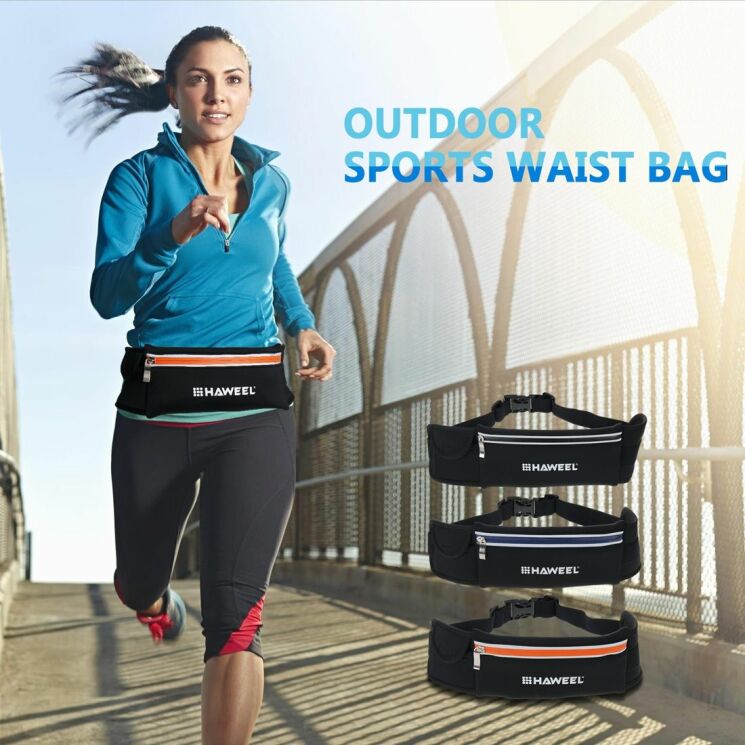 Спортивный чехол на пояс HAWEEL Outdoor Sports Bag - Black: фото 4 из 7