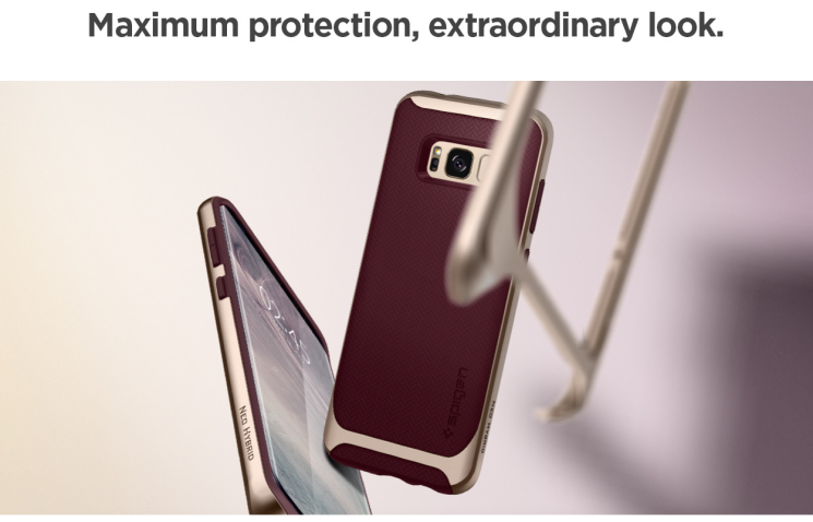 Защитный чехол Spigen SGP Neo Hybrid для Samsung Galaxy S8 Plus (G955) - Burgundy: фото 8 из 11