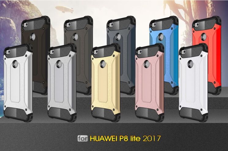 Захисний чохол UniCase Rugged Guard для Huawei P8 Lite (2017) - Black: фото 2 з 7