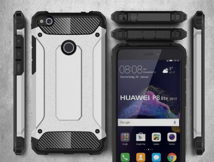 Защитный чехол UniCase Rugged Guard  для Huawei P8 Lite (2017) - Black: фото 4 из 7