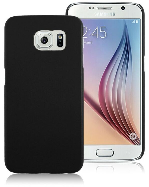 Пластиковая накладка Deexe Hard Shell для Samsung Galaxy S6 (G920) - Black: фото 1 из 3