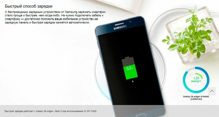Панель для беспроводной зарядки Samsung Fast Charge (EP-PN920BBRGRU) - Black: фото 5 из 7