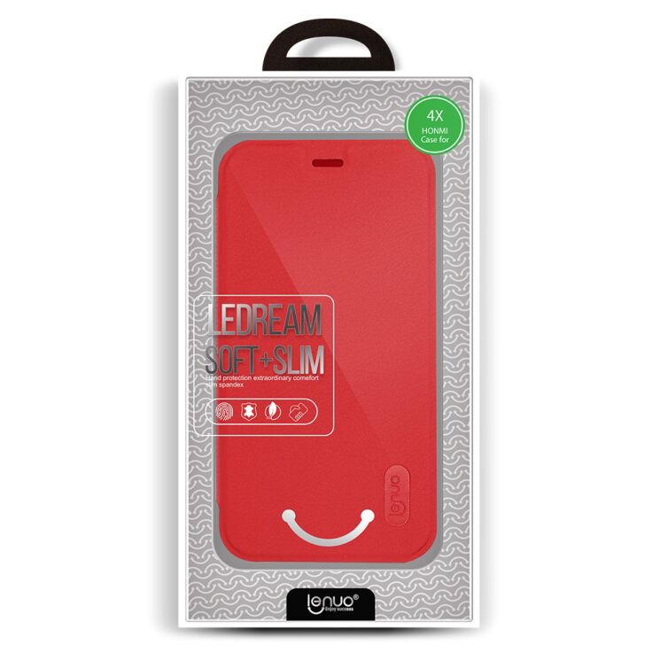 Чехол-книжка LENUO LeDream для Xiaomi Redmi 4X - Red: фото 4 из 11