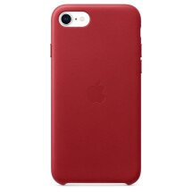 Оригинальный чехол Leather Case для Apple iPhone SE 2 / 3 (2020 / 2022) / iPhone 8 / iPhone 7 (MXYL2ZM/A) - Red: фото 1 из 4
