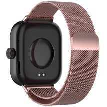 Ремешок Deexe Milanese Stainless Steel для Xiaomi Redmi Watch 4 - Rose Pink: фото 1 из 10