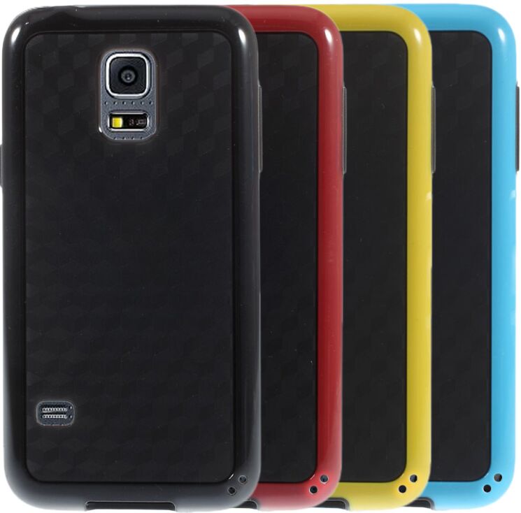 Силиконовая накладка Dexee Cube Pattern для Samsung Galaxy S5 mini (G800) - Yellow: фото 6 з 6