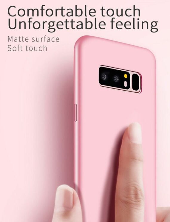 Силиконовый (TPU) чехол X-LEVEL Matte для Samsung Galaxy Note 8 (N950) - Pink: фото 9 из 9