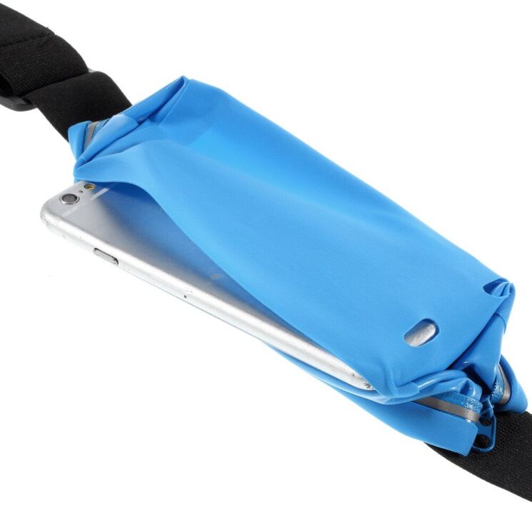 Спортивный чехол на пояс UniCase Running Belt (размер: L) - Blue: фото 6 из 8