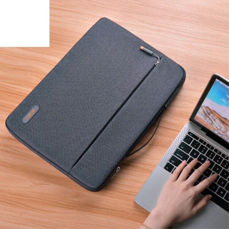 Універсальна сумка WIWU Notebook Cover для планшетів і ноутбуків діагоналлю до 14 дюймів - Dark Grey: фото 6 з 10
