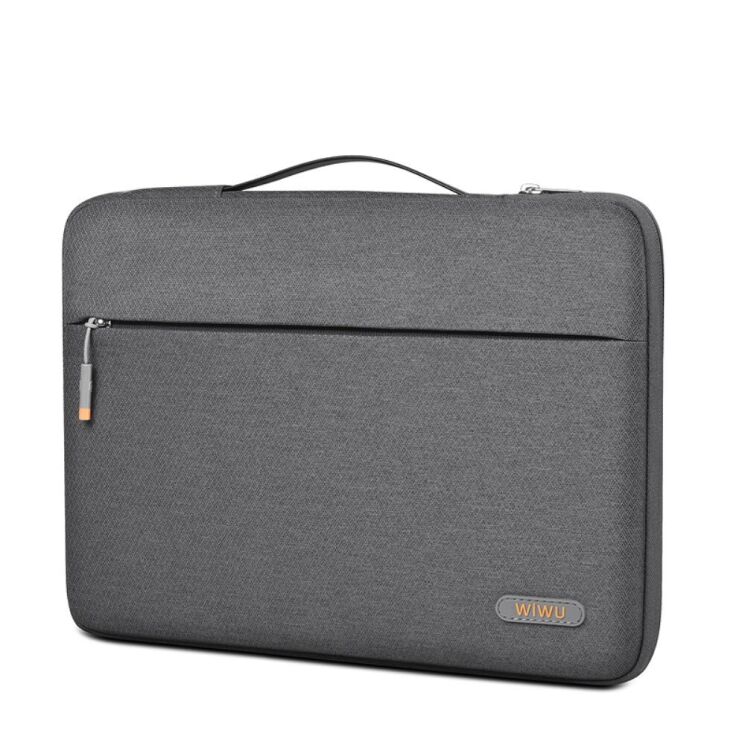 Универсальная сумка WIWU Notebook Cover для планшетов и ноутбуков диагональю до 14 дюймов - Dark Grey: фото 2 из 10