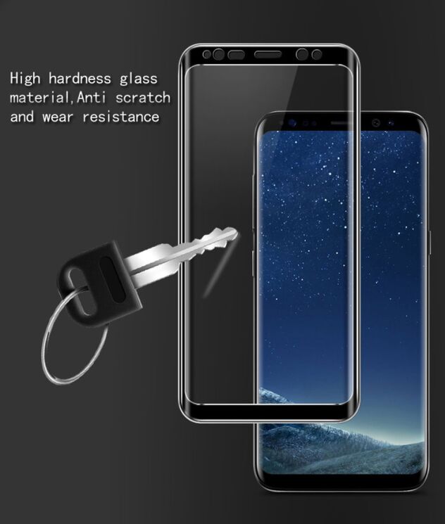 Защитное стекло IMAK 3D Full Curved для Samsung Galaxy S8 Plus (G955) - Black: фото 6 из 11