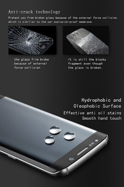 Защитное стекло IMAK 3D Full Curved для Samsung Galaxy S8 Plus (G955) - Gold: фото 7 из 11