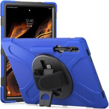 Захисний чохол Deexe Rotation Hybrid для Samsung Galaxy Tab S8 Ultra (T900/T906) - Blue: фото 1 з 10