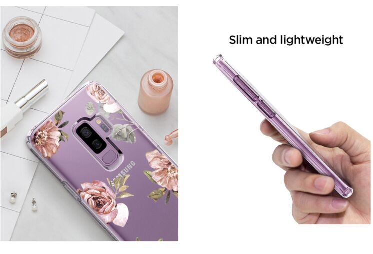 Защитный чехол Spigen SGP Liquid Crystal Blossom для Samsung Galaxy S9+ (G965) - Flower: фото 13 из 15