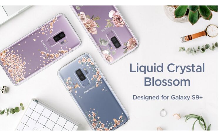 Защитный чехол Spigen SGP Liquid Crystal Blossom для Samsung Galaxy S9+ (G965) - Flower: фото 10 из 15