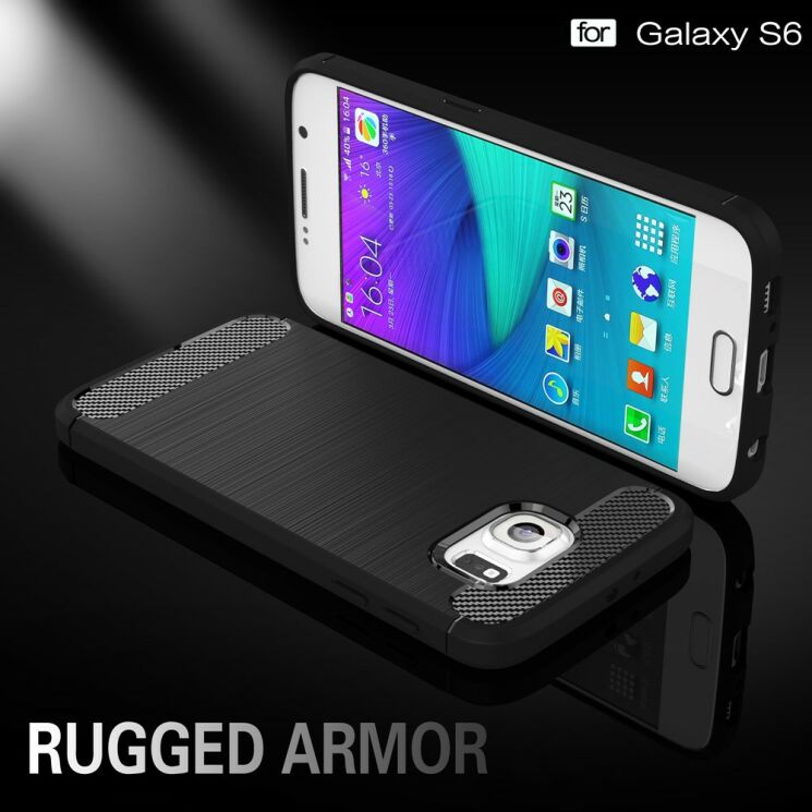 Защитный чехол UniCase Carbon для Samsung Galaxy S6 (G920) - Red: фото 3 из 9